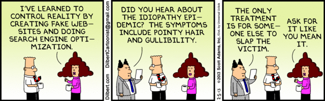 Dilbert SEO false information in Search